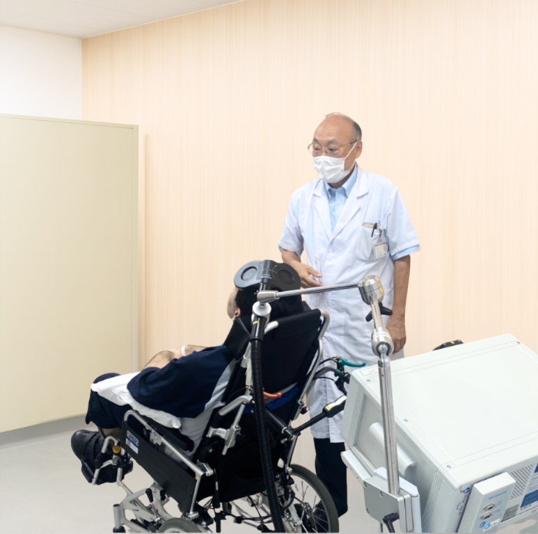 rTMS療法の治療中の様子